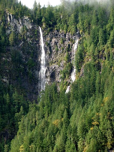 A plunge waterfall.