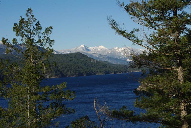 Mt Diadem, Jervis Inlet. Viewed from the lower Agamemnon Channel