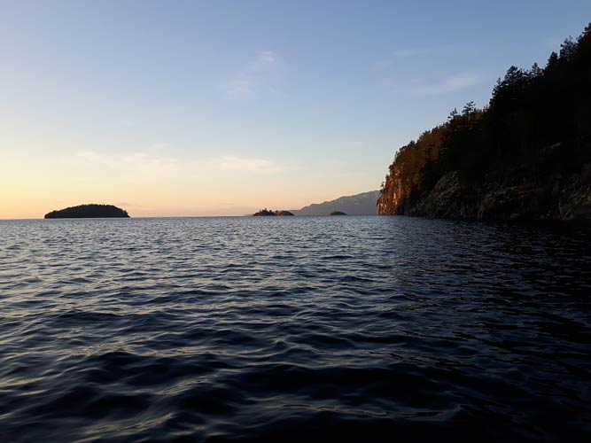 Ferney Bluffs, at the lower end of the Agamemnon Channel.