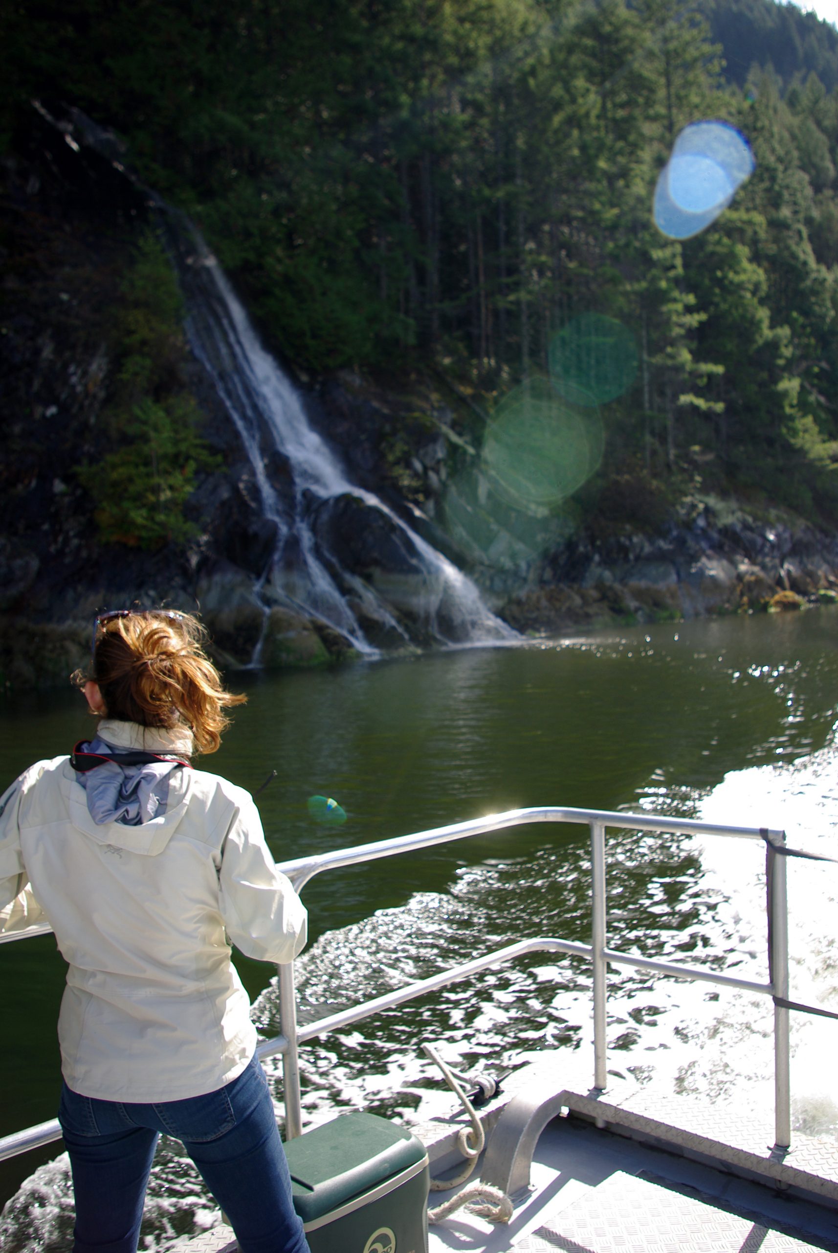 A horsetail waterfall in Jervis Inlet.