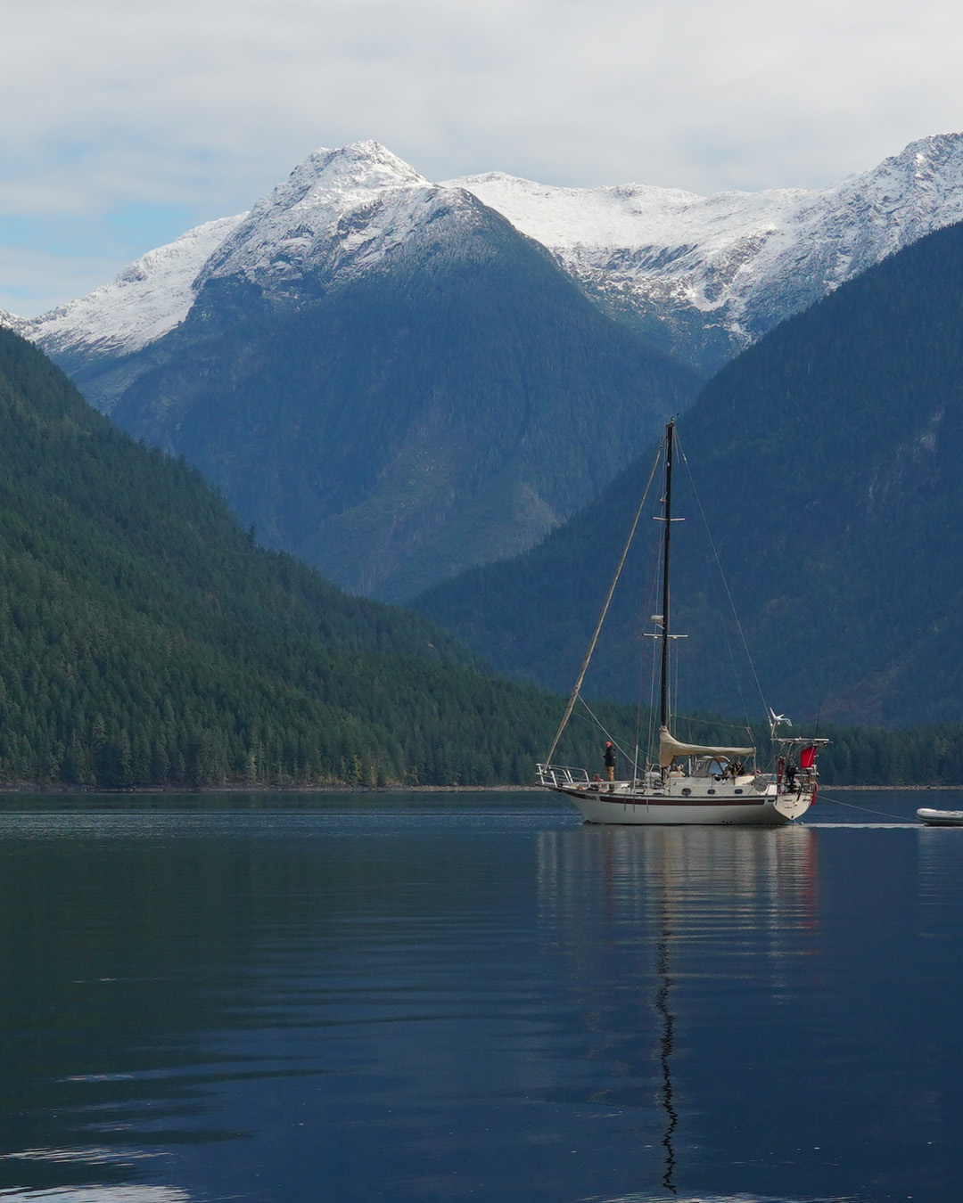 A visitor has a very calm travel day in Jervis Inlet